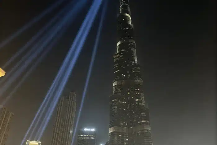 Burj Khalifa with the fountains